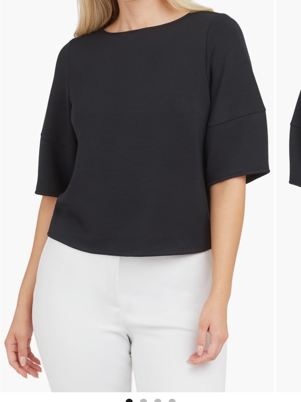 New With Tags Spanx Airluxe Puff Sleeve Top Sz M